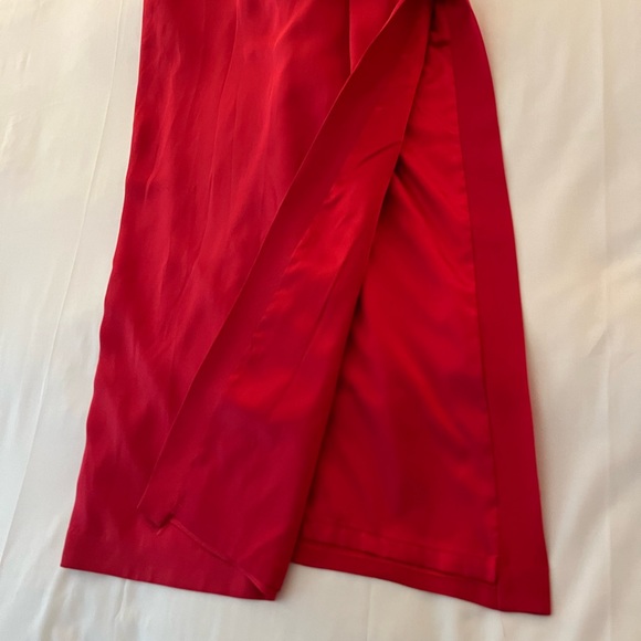 Theia Red Slik Midi Maxi dress - Picture 7 of 12
